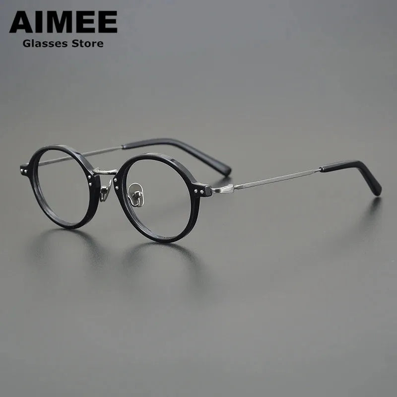 Aimee Women's Full Rim Oval Round Titanium Acetate Eyeglasses 692616