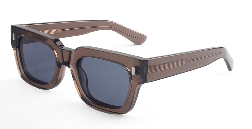 Esnbie Unisex Full Rim Flat Top Square Acetate Sunglasses  230471