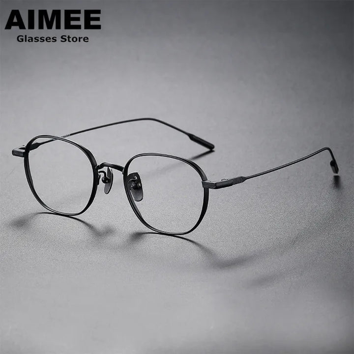 Aimee Unisex Full Rim Square Titanium Eyeglasses 16808 Full Rim Aimee   