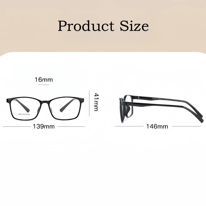 Yimaruili Unisex Youth's Full Rim Square Tr 90 Eyeglasses Y2046 Full Rim Yimaruili Eyeglasses   