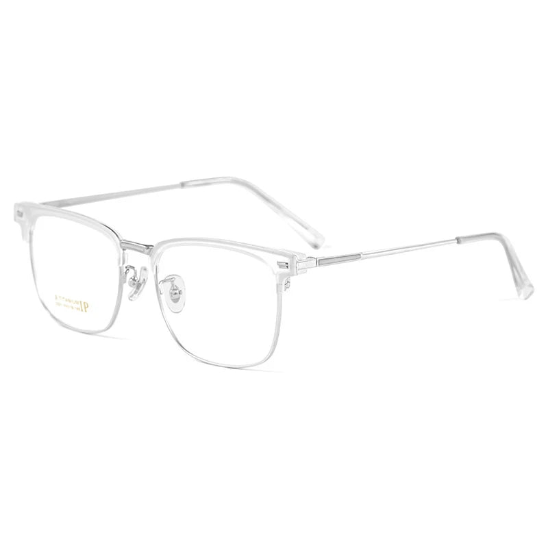 Hotochki Unisex Full Rim Oval Square Titanium Eyeglasses 23214
