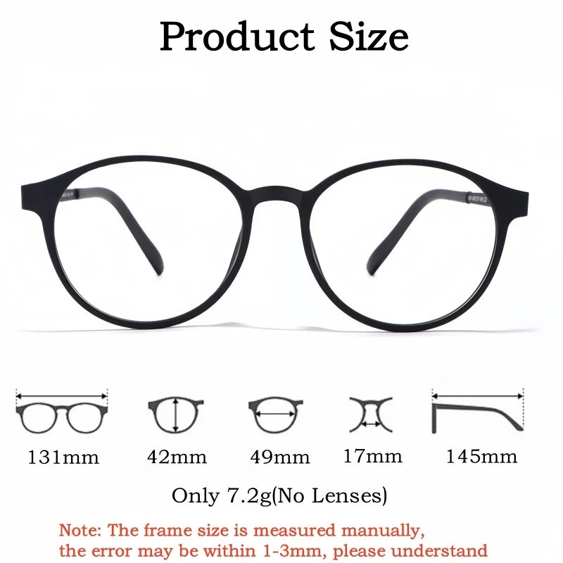 Yimaruili Unisex Full Rim Round TR-90 Titanium Eyeglasses 8868T — view 2 | Yimaruili at FuzWeb