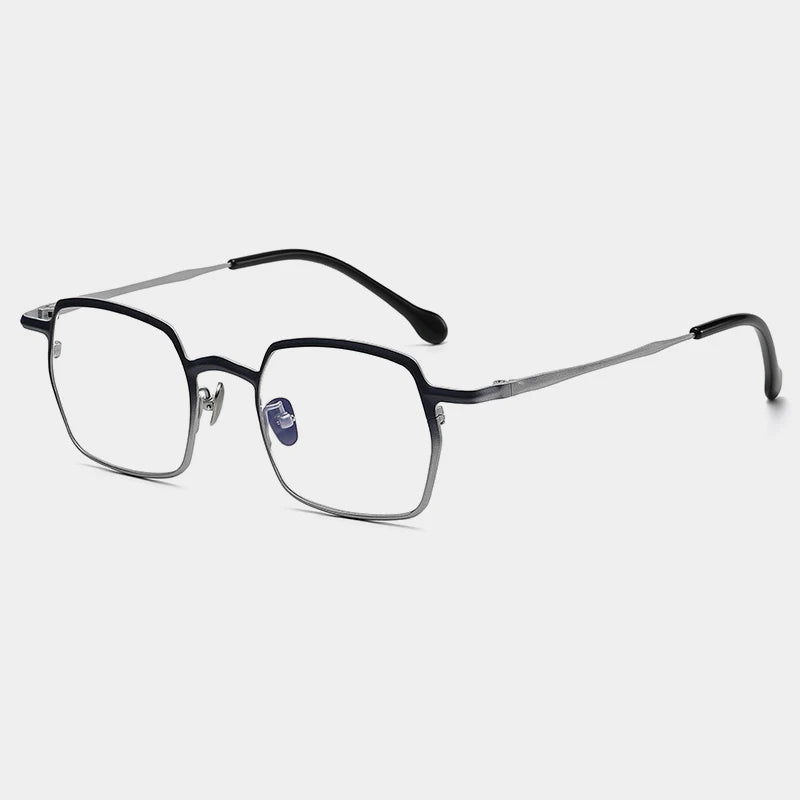 Gatenac Unisex Full Rim Square Titanium Eyeglasses Gxyj1456 Full Rim Gatenac   