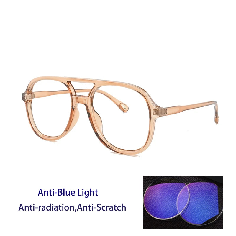 Kocolior Unisex Full Rim Square Double Bridge Tr 90 Reading Glasses 73312