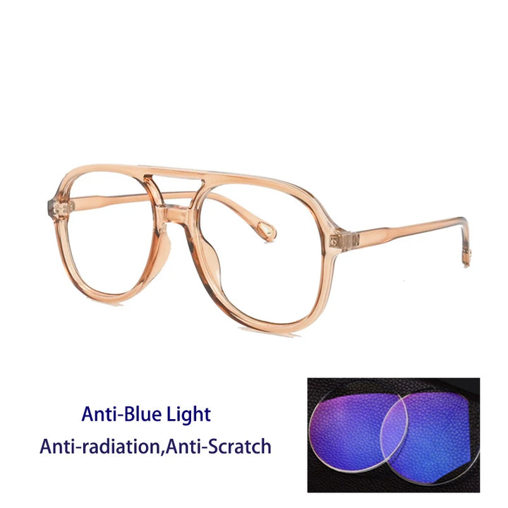 Kocolior Unisex Full Rim Square Double Bridge Tr 90 Reading Glasses 73312