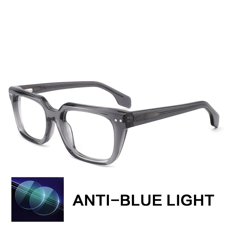 Gatenac Unisex Full Rim Square Acetate Reading Glasses G882211