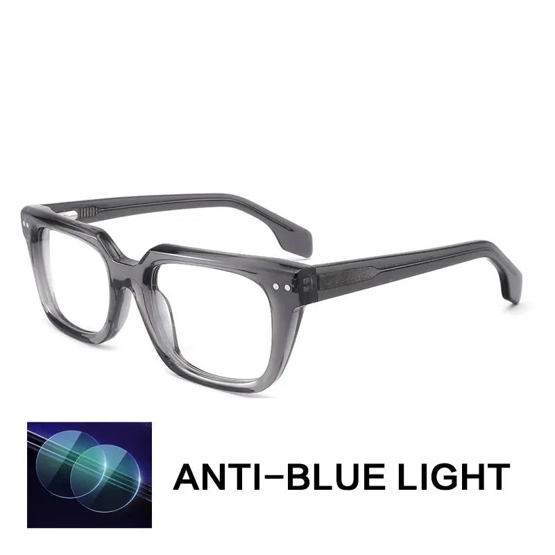 Gatenac Unisex Full Rim Square Acetate Reading Glasses G882211.