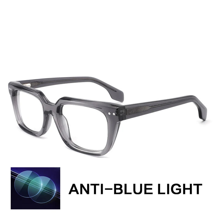 Gatenac Unisex Full Rim Square Acetate Reading Glasses G882211