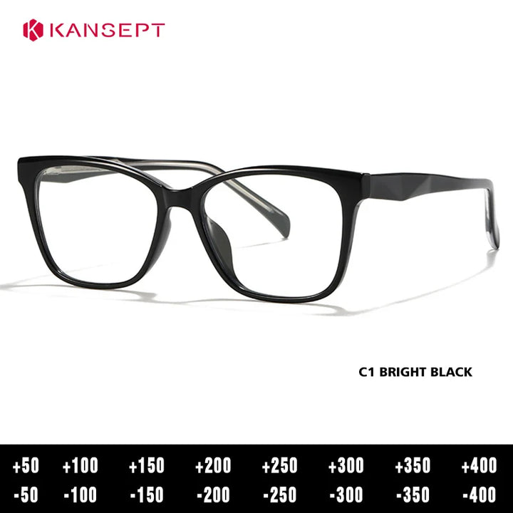 Kansept Women's Full Rim Square Tr 90 Alloy Reading Glasses 27016