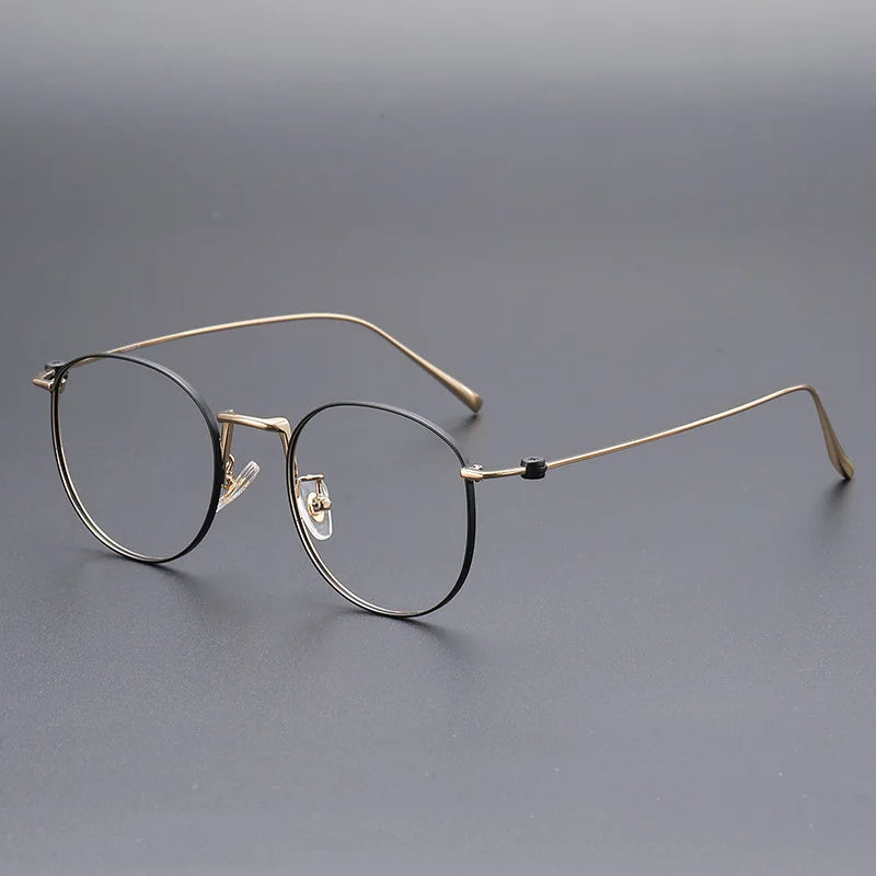 Momoja Women's Full Rim Round Titanium Eyeglasses 45110