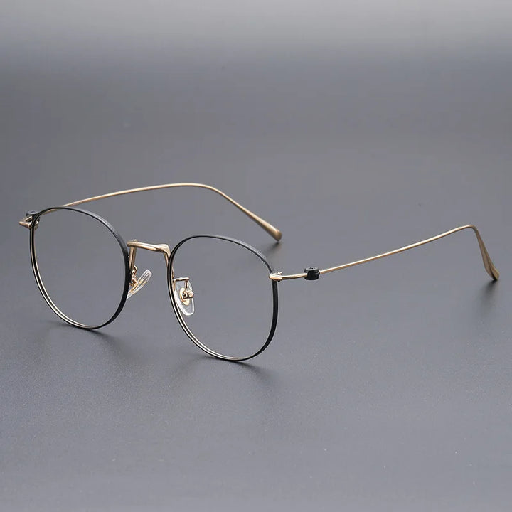 Momoja Women's Full Rim Round Titanium Eyeglasses 45110