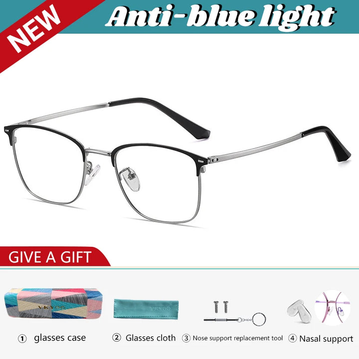 Vicky Women's Full Rim Square Stainless Steel Reading Glasses 633617