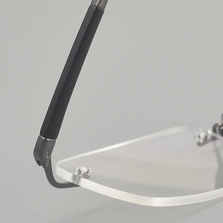 Muzz ZRB2 men's rimless pure titanium prescription eyeglasses — view 8