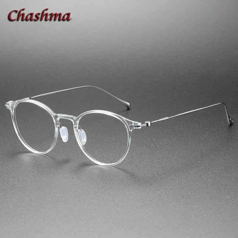 Chashma Ochki Unisex Full Rim Round Tr 90 Titanium Eyeglasses 8643 Full Rim Chashma Ochki   