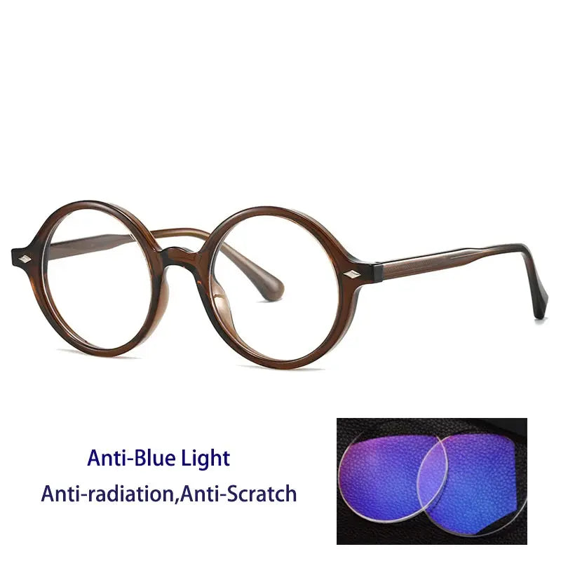 Kocolior 280190 Unisex Full Rim Round PC Alloy Frames FuzWeb