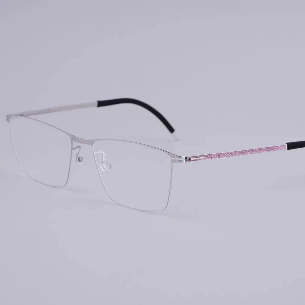 Bobbie 460951 Unisex 138mm Full Rim Square Titanium Frames FuzWeb