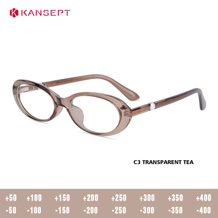 Kansepat Unisex Full Rim Oval Tr 90 Alloy Reading Glasses 77220