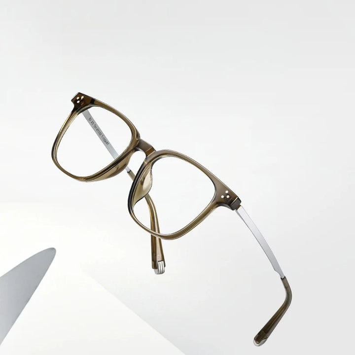 Yimaruili Unisex Full Rim Oval TR-90 Titanium Eyeglasses TR4001 — view 1 | Yimaruili at FuzWeb