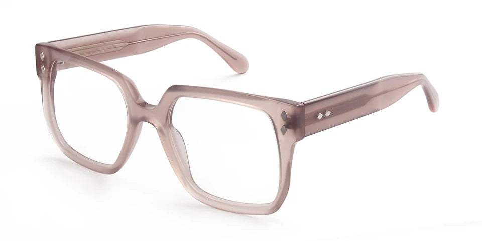 Esnbie Women's Full Rim Square Brow Line Acetate Eyeglasses 240901