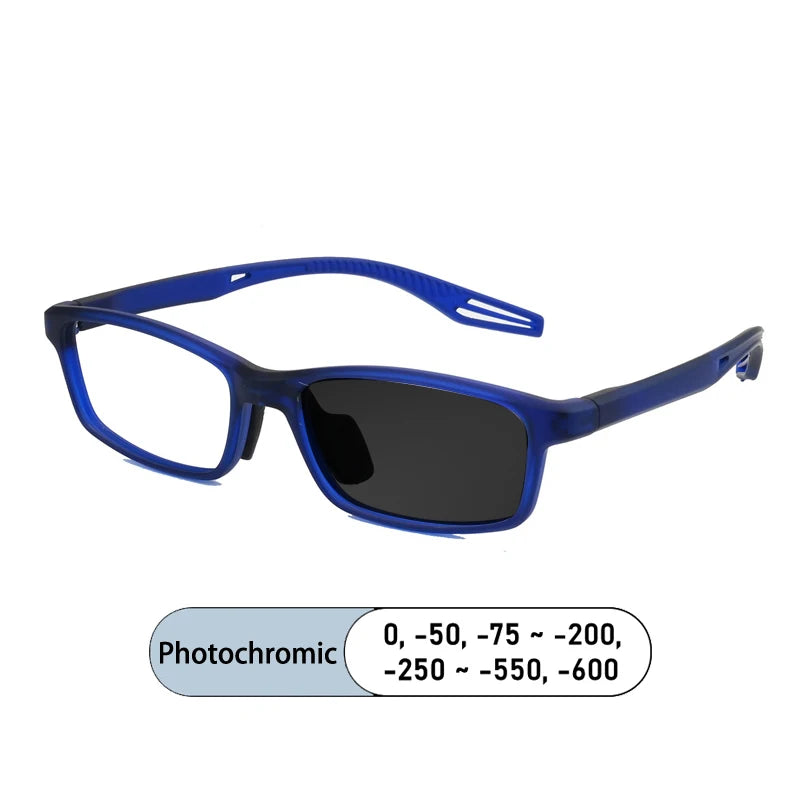 Kocolior Women's Full Rim Square Tr 90 Alloy Photochromic Reading Glasses 725502