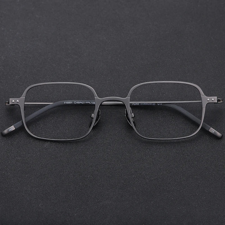 Muzz Y10001 unisex square IP titanium prescription eyeglasses — view 6