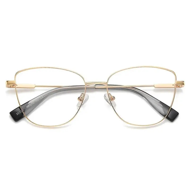 Vicky Women's Full Rim Cat Eye Stainless Steel Reading Glasses 3032.