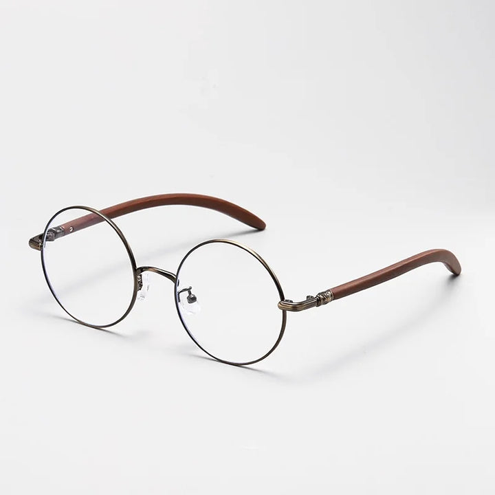 Hdcrafter Unisex Full Rim Round Titanium Acetate Eyeglasses 681102