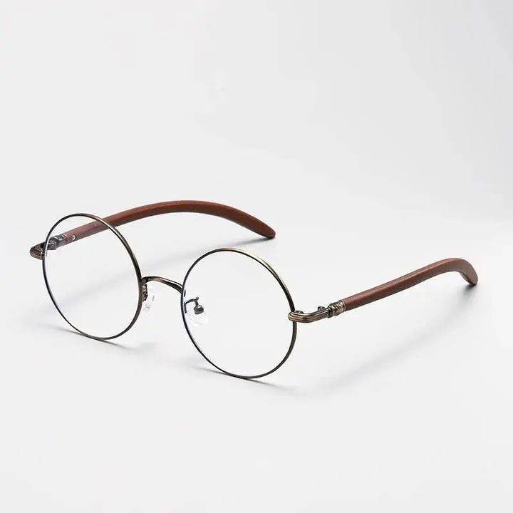 Hdcrafter Unisex Full Rim Round Alloy Frames 102000 Hdcrafter Eyeglasses