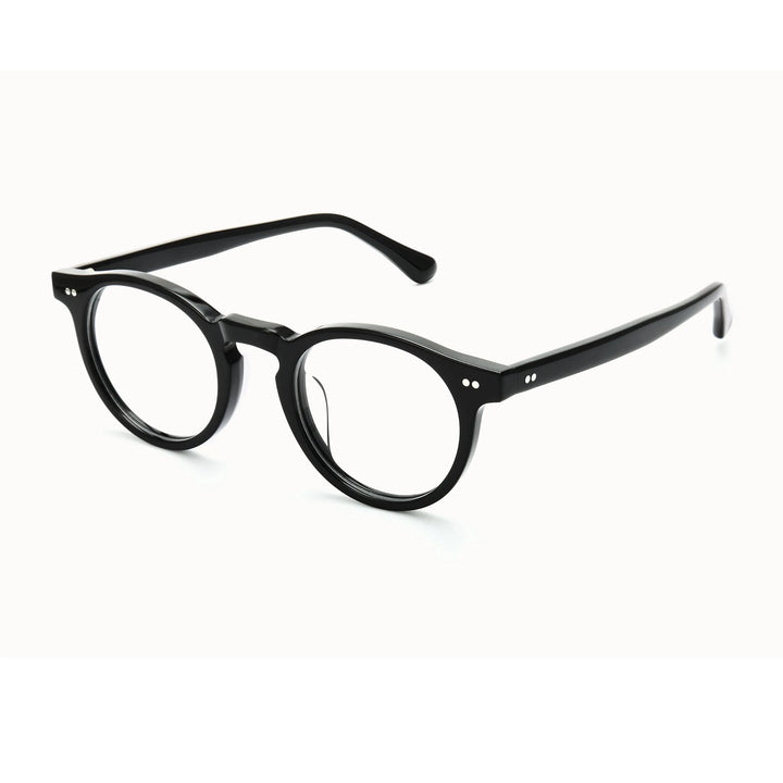 Black Mask Unisex Full Rim Round Acetate Eyeglasses BM-SH8095