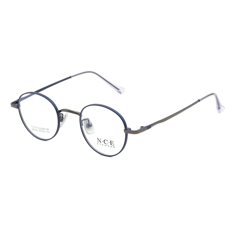 Zirosat Unisex Youth's Full Rim Round Titanium Eyeglasses 88303