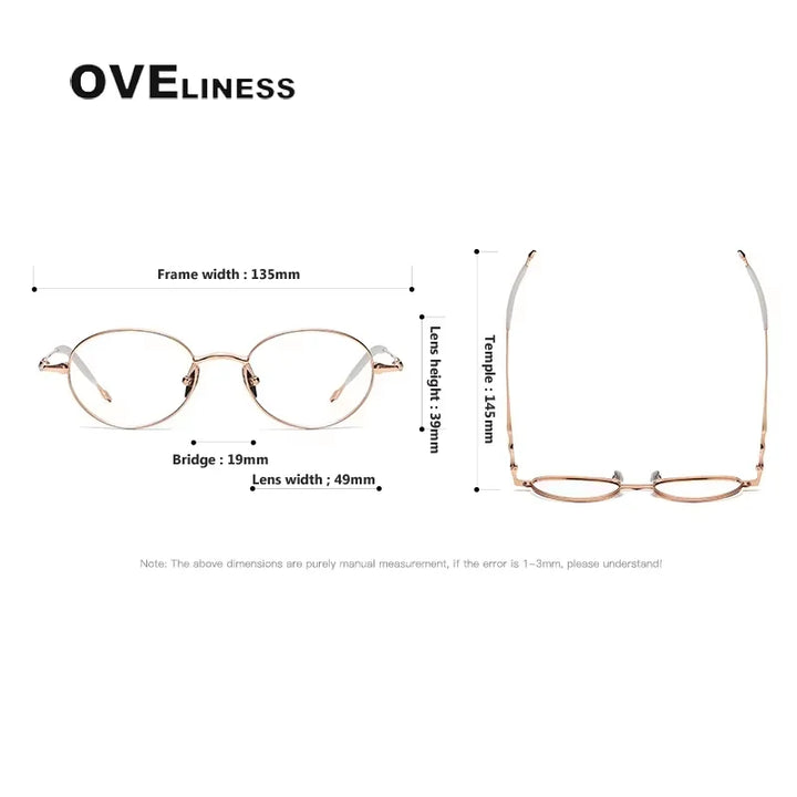 Oveliness Women's Full Rim Oval Round Titanium Eyeglasses 614135