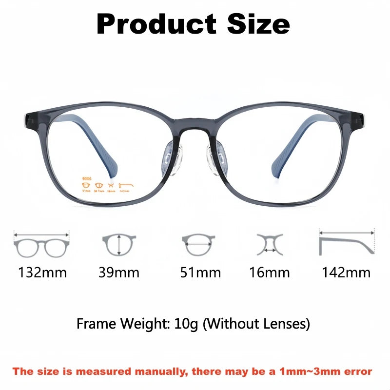 Yimaruili Unisex Full Rim Oval TR-90 Eyeglasses 6006LS — view 2 | Yimaruili at FuzWeb