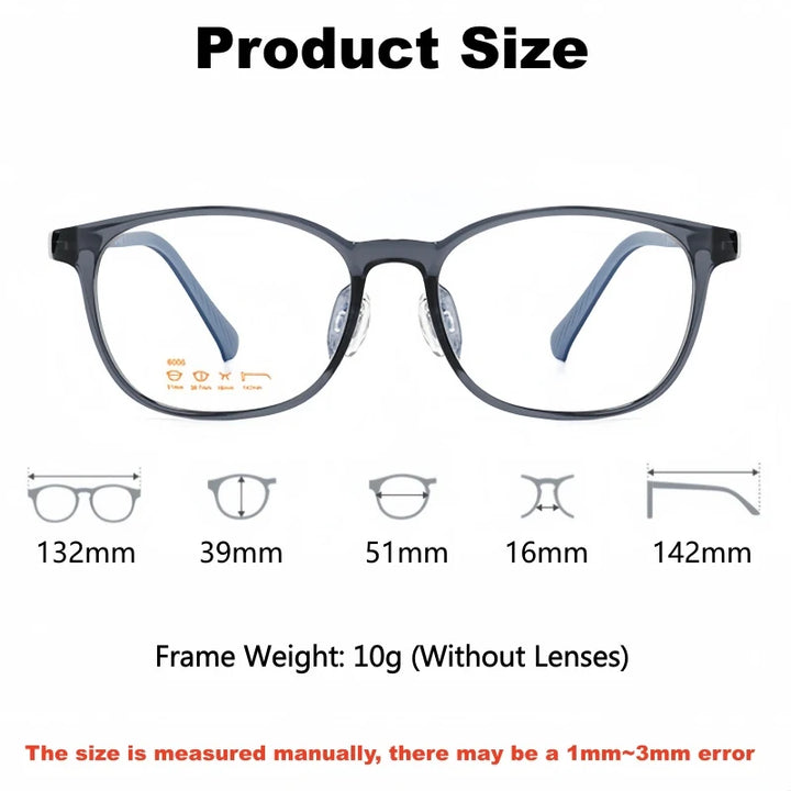 Yimaruili Unisex Full Rim Oval TR-90 Eyeglasses 6006LS — view 2 | Yimaruili at FuzWeb