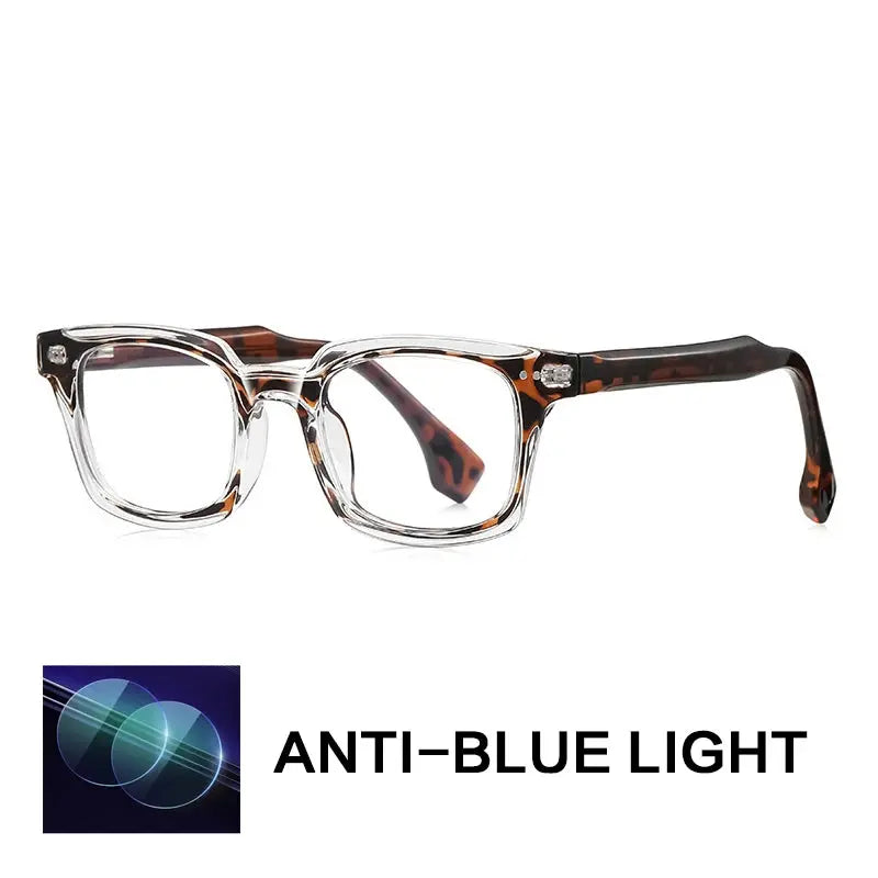 Gatenac Unisex Full Rim Square Thick Tr 90 Titanium Eyeglasses 672084 Gatenac