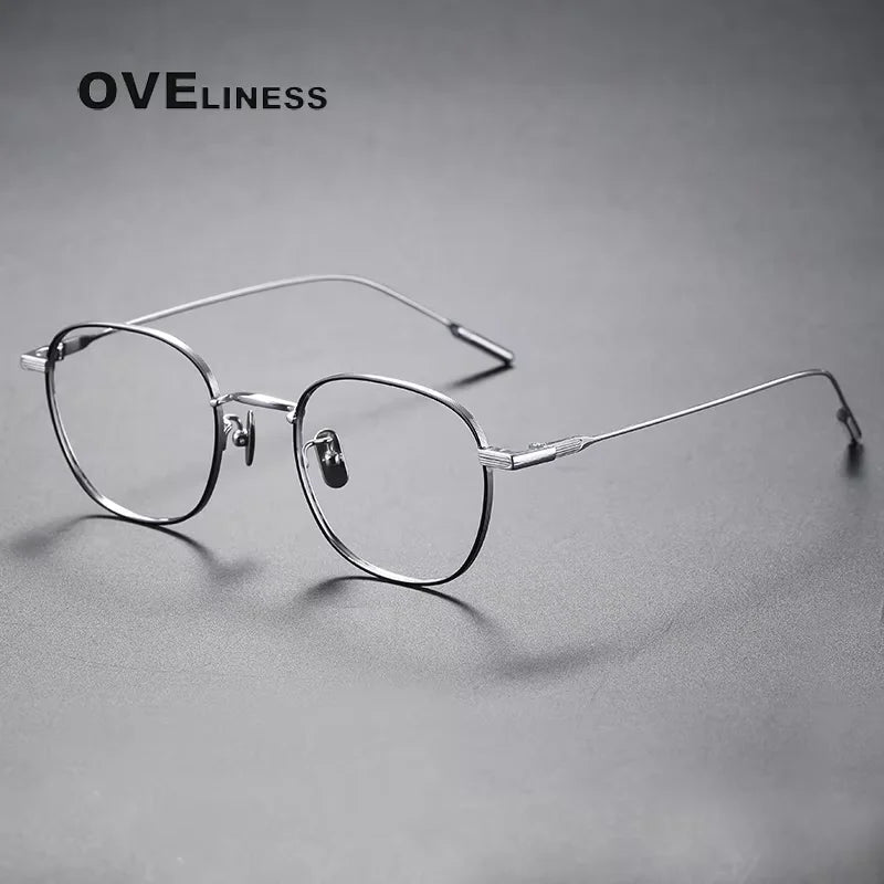 Oveliness Women's Full Rim Polygon Square Titanium Eyeglasses 380802