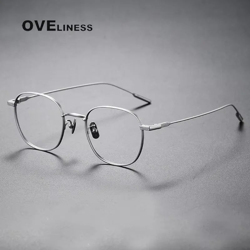 Oveliness Women's Full Rim Polygon Square Titanium Eyeglasses 380802