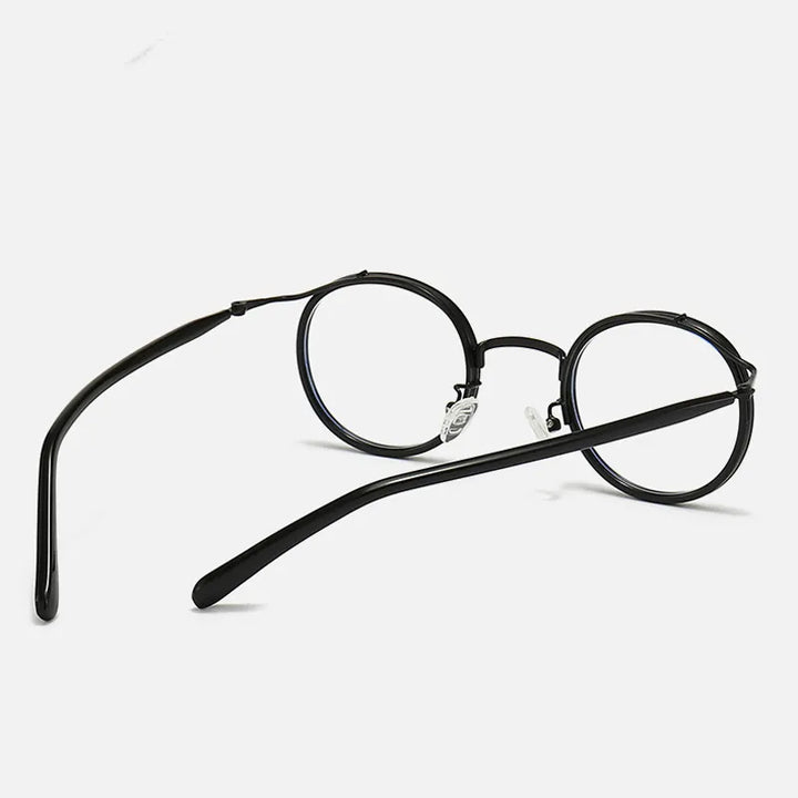 Kocolior Unisex Full Rim Round Acetate Alloy Hyperopic Reading Glasses 22105 Reading Glasses Kocolior   