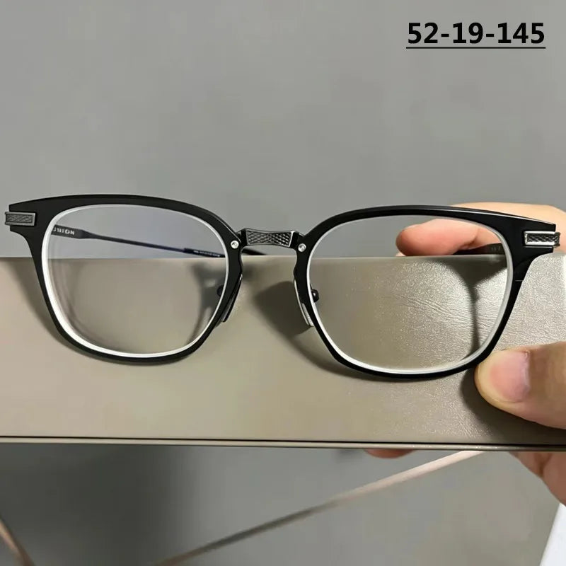 Bobbie Unisex Full Rim Square Titanium Eyeglasses D2068