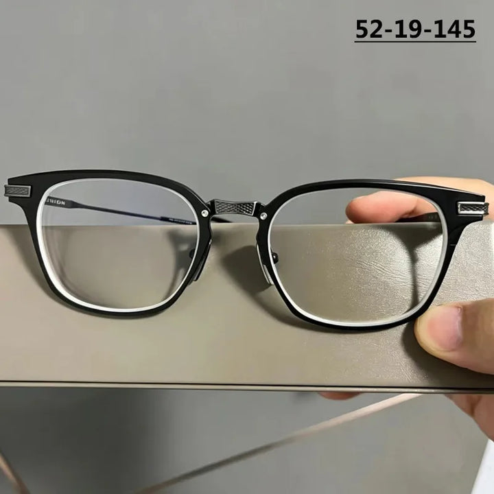 Bobbie Unisex Full Rim Square Titanium Eyeglasses D2068