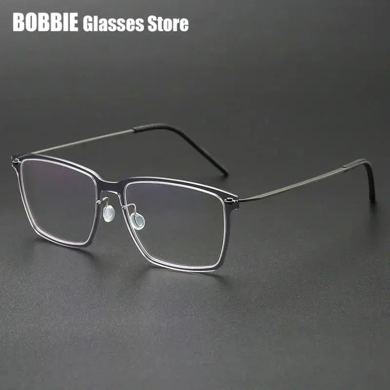 Bobbie 650500 Unisex Full Rim Square Acetate Titanium Frames FuzWeb