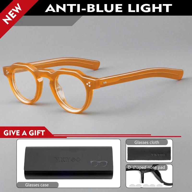 Vicky Women's Full Rim Flat Top Round Acetate Reading Glasses 98013