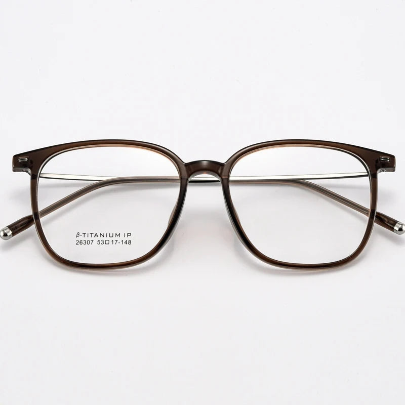 Yimaruili Unisex Full Rim Square TR-90 Titanium Eyeglasses 26307 — view 6 | Yimaruili at FuzWeb