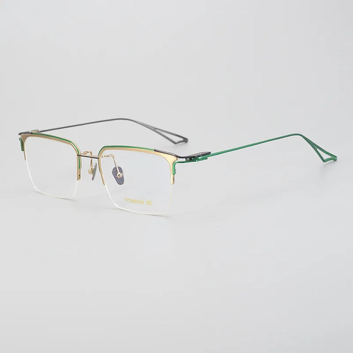 Hewei Unisex Semi Rim Square Titanium Eyeglasses 1320 Semi Rim Hewei C3  