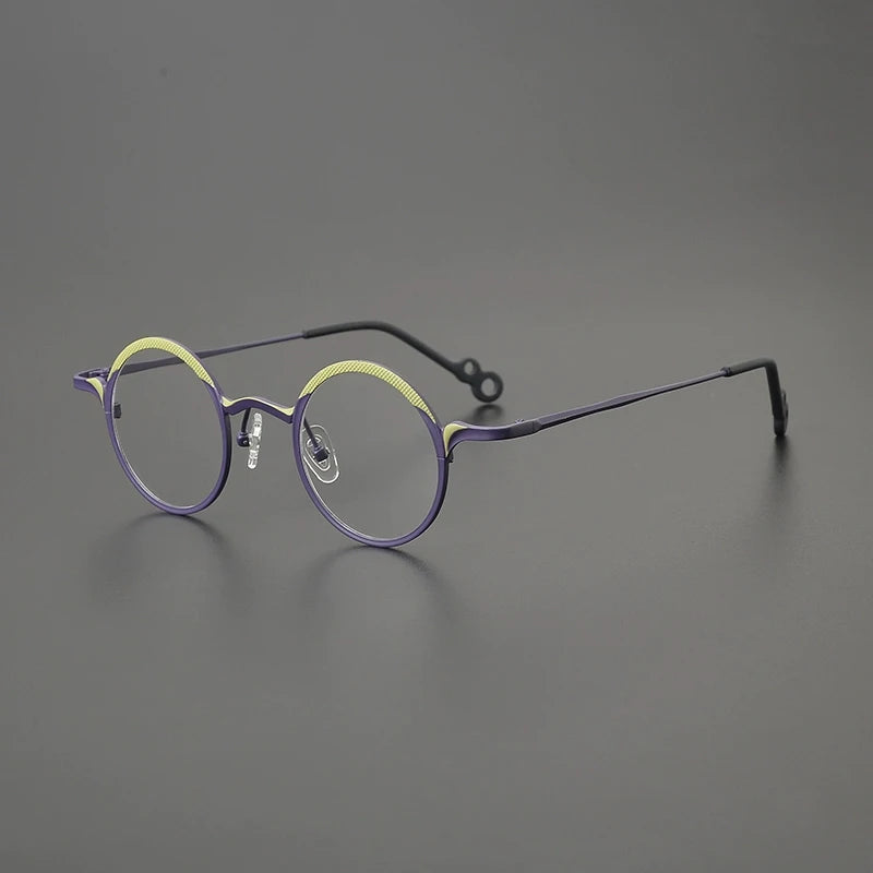 Gatenac Women's Full Rim Round Titanium Eyeglasses G85869