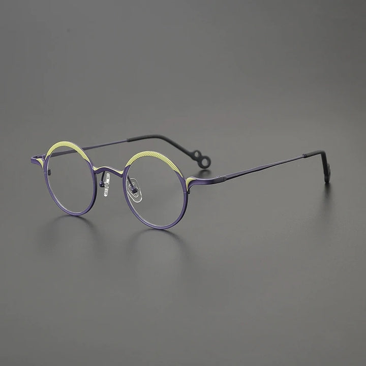 Gatenac Women's Full Rim Round Titanium Eyeglasses G85869