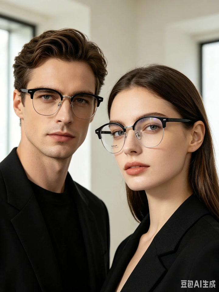 Bclear Unisex Semi Rim Browline TR90 Eyeglasses BSF-R6061ZF