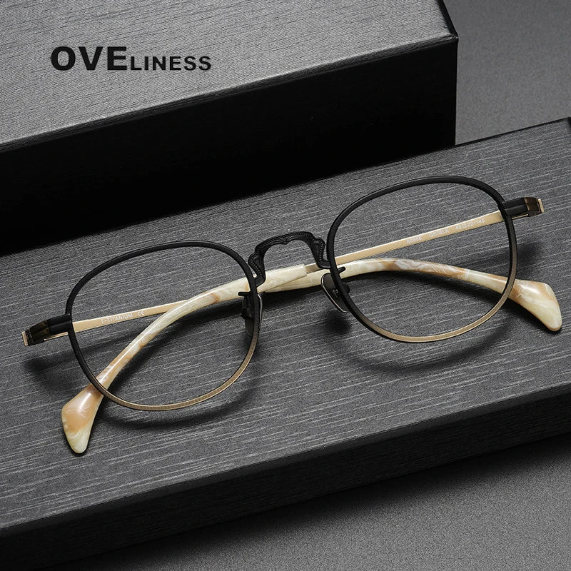 Oveliness Women's Full Rim Oval Square Titanium Eyeglasses 380866