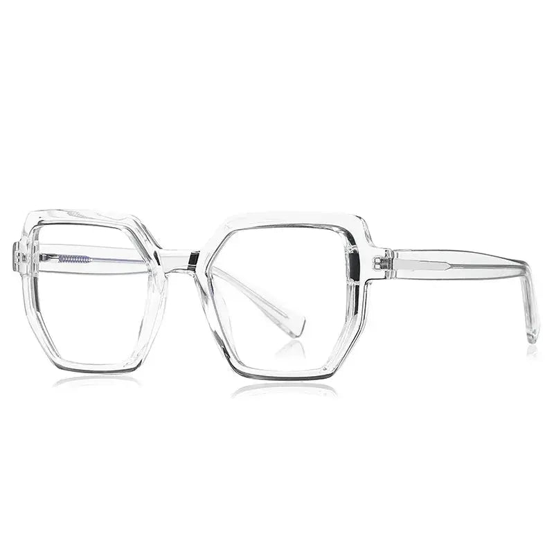 Vicky Women's Full Rim Oversized Polygon TR90 and Stainless Steel Reading Glasses 2143 — view 2 | Vicky at FuzWeb