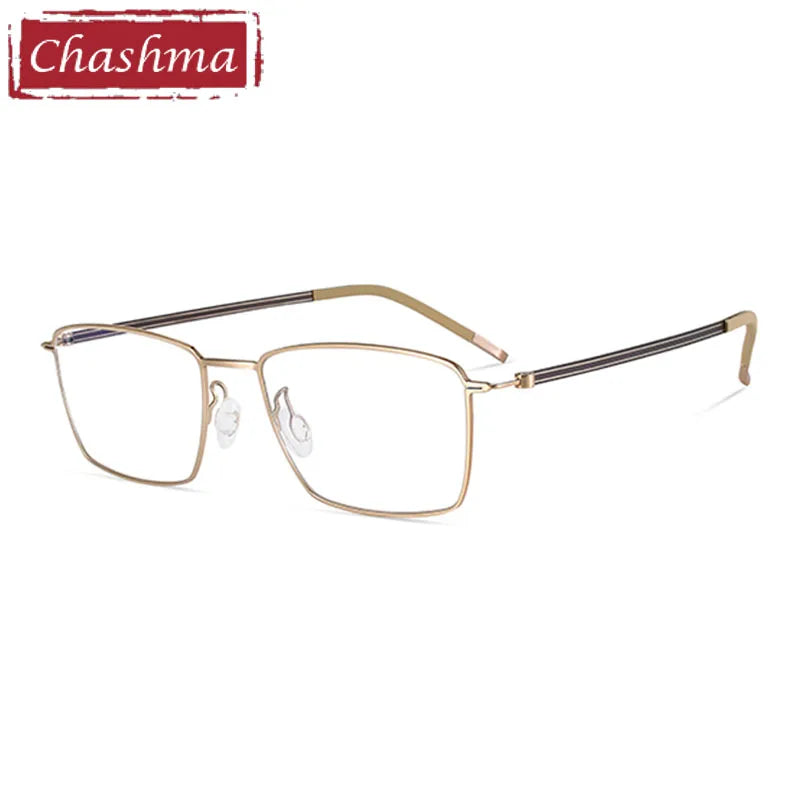 Chashma Ottica Men's Full Rim Square Screwless Titanium Eyeglasses 7242 Full Rim Chashma Ottica   