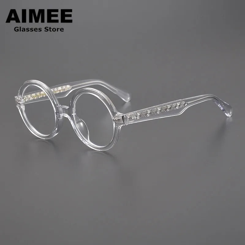 Aimee Unisex Full Rim Round Acetate Eyeglasses 191028